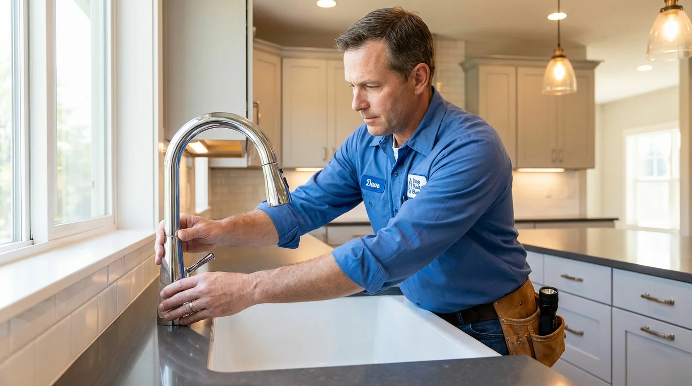 Kitchen faucet installation by Johns Plumbing LLC in Kings Mountain